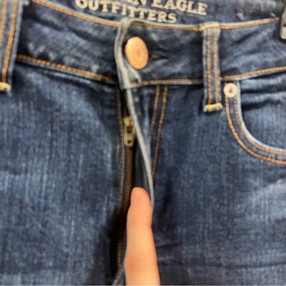 American Eagle Women’s Vintage Hi-Rise Ankle Jeans Size 6 Dark Blue Denim - Picture 4 of 10